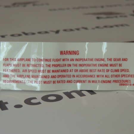 PLACARD 0890018-4